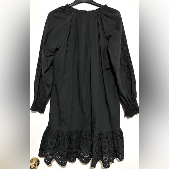 Rails Saylor Black Eyelet Dress Size Medium - Picture 3 of 6